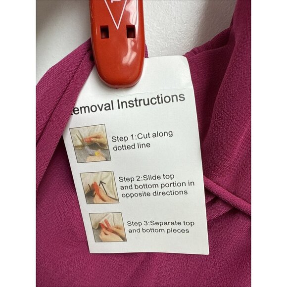 Mac Duggal Women’s Size 4 Fuchsia Pink SPAGHETTI STRAP FAUX WRAP Cocktail DRESS - Picture 6 of 9